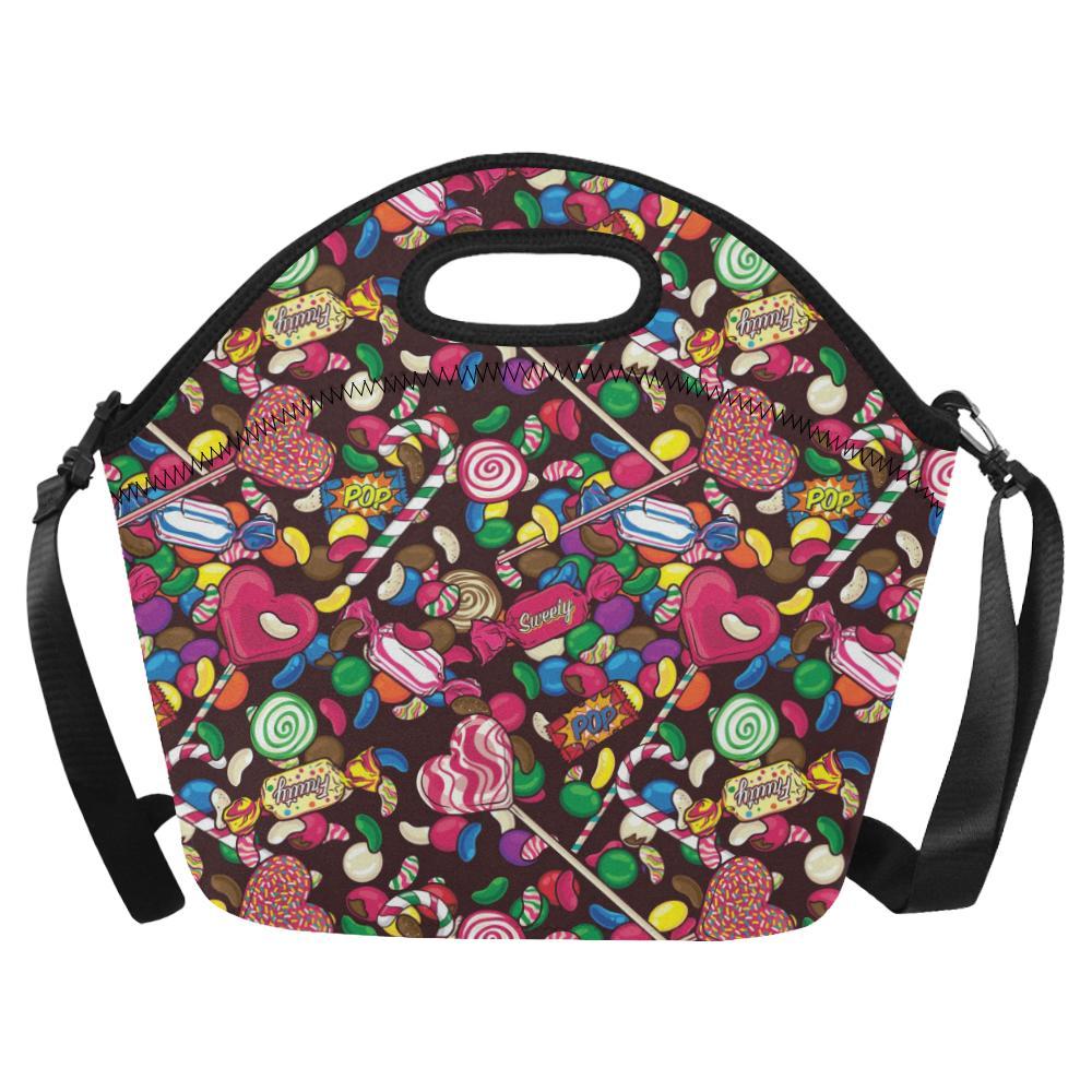 Candy Pattern Print Design CA02 Neoprene Lunch Bag-JorJune