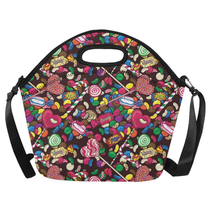 Candy Pattern Print Design CA02 Neoprene Lunch Bag-JorJune