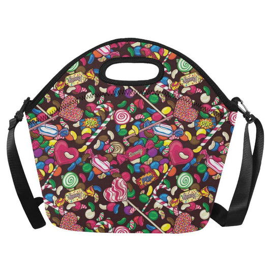 Candy Pattern Print Design CA02 Neoprene Lunch Bag-JorJune
