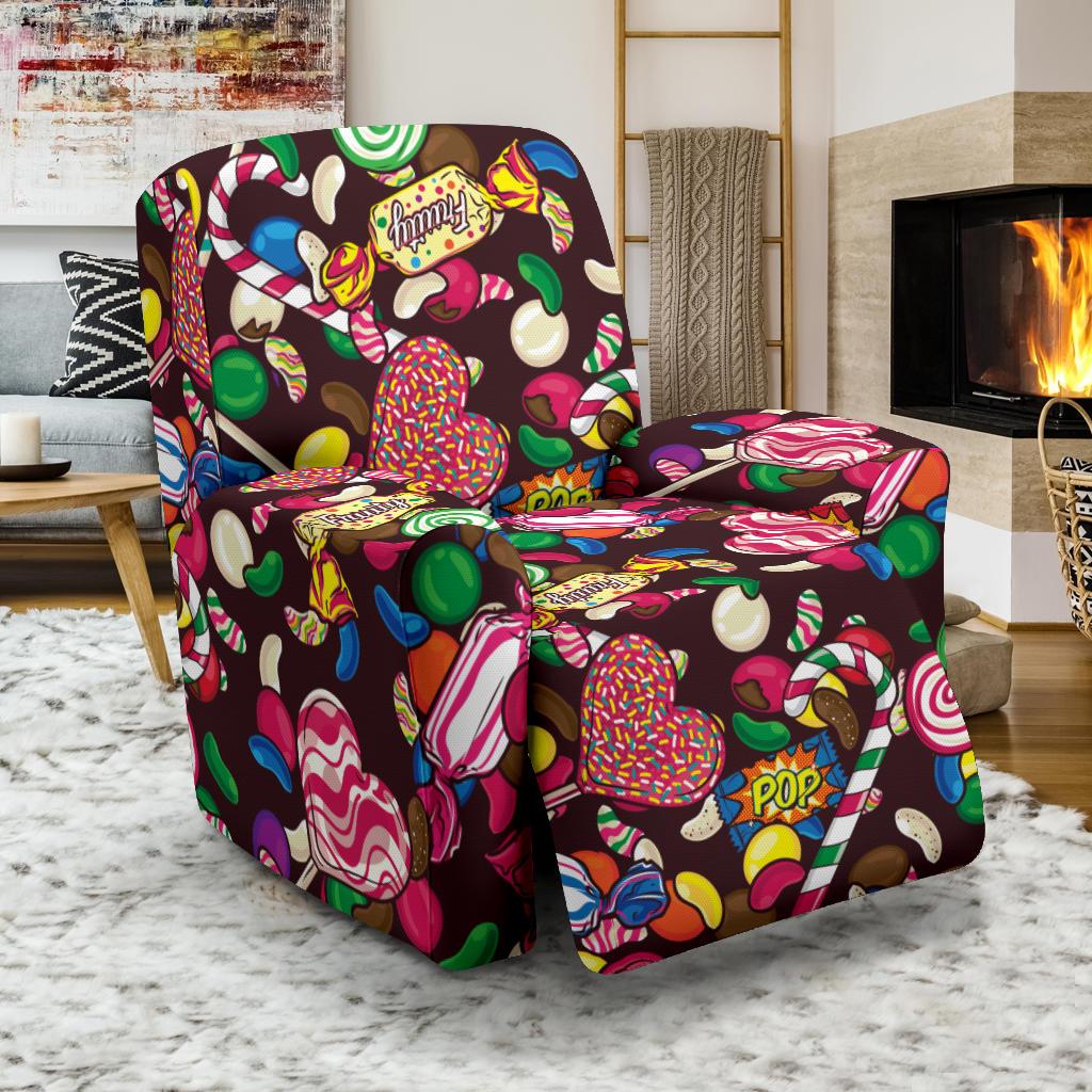 Candy Pattern Print Design CA02 Recliner Slipcover-JORJUNE.COM