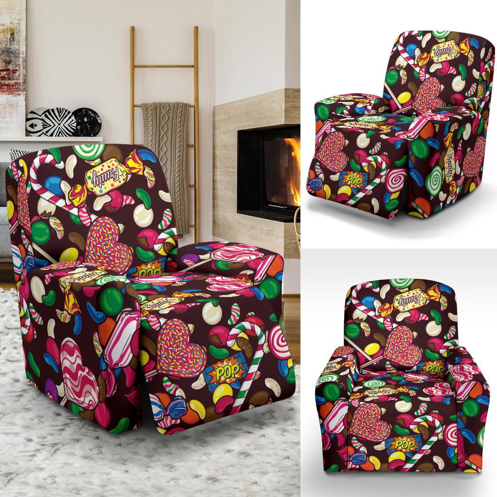 Candy Pattern Print Design CA02 Recliner Slipcover-JORJUNE.COM