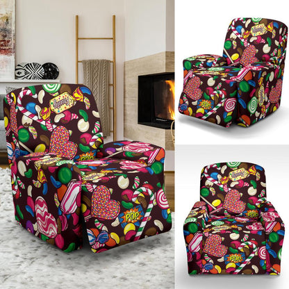 Candy Pattern Print Design CA02 Recliner Slipcover-JORJUNE.COM