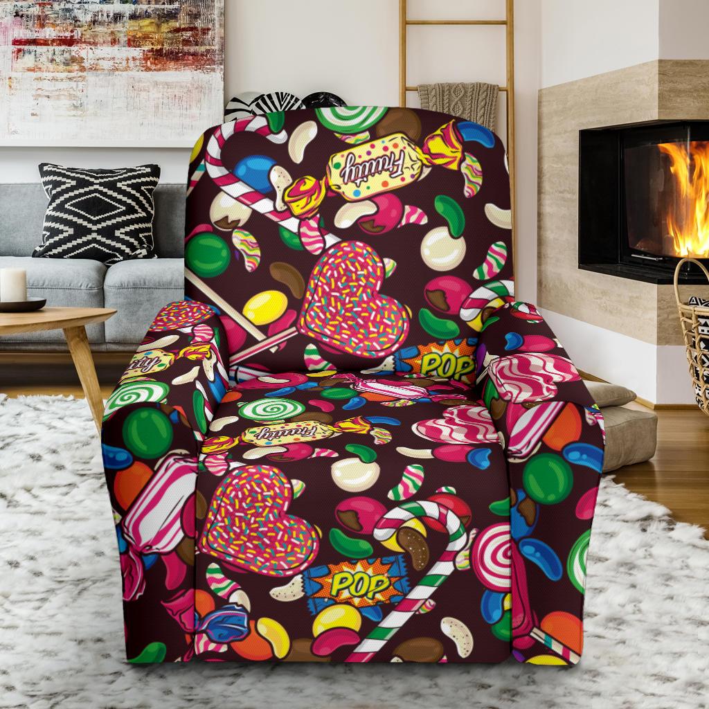 Candy Pattern Print Design CA02 Recliner Slipcover-JORJUNE.COM