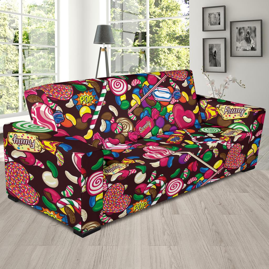 Candy Pattern Print Design CA02 Sofa Slipcover-JORJUNE.COM
