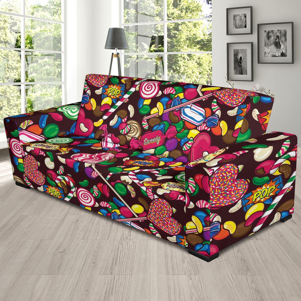 Candy Pattern Print Design CA02 Sofa Slipcover-JORJUNE.COM