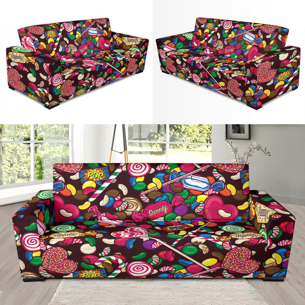 Candy Pattern Print Design CA02 Sofa Slipcover-JORJUNE.COM
