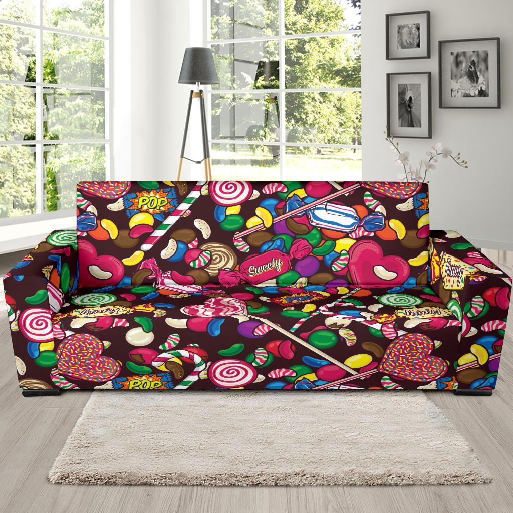 Candy Pattern Print Design CA02 Sofa Slipcover-JORJUNE.COM