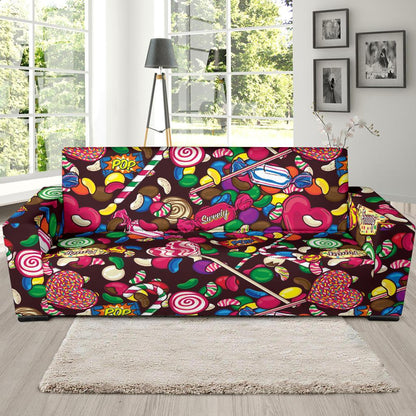 Candy Pattern Print Design CA02 Sofa Slipcover-JORJUNE.COM