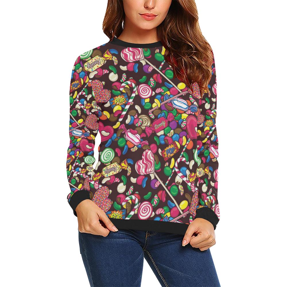 Candy Pattern Print Design CA02 Women Long Sleeve Sweatshirt-JorJune