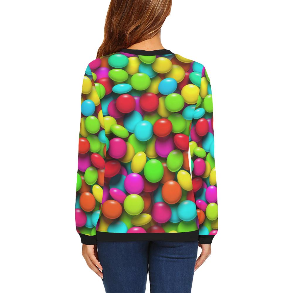 Candy Pattern Print Design CA03 Women Long Sleeve Sweatshirt-JorJune