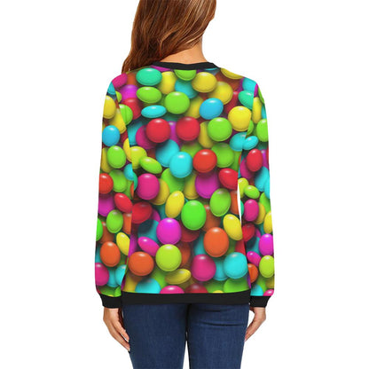 Candy Pattern Print Design CA03 Women Long Sleeve Sweatshirt-JorJune