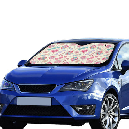 Candy Pattern Print Design CA04 Car Sun Shade-JorJune