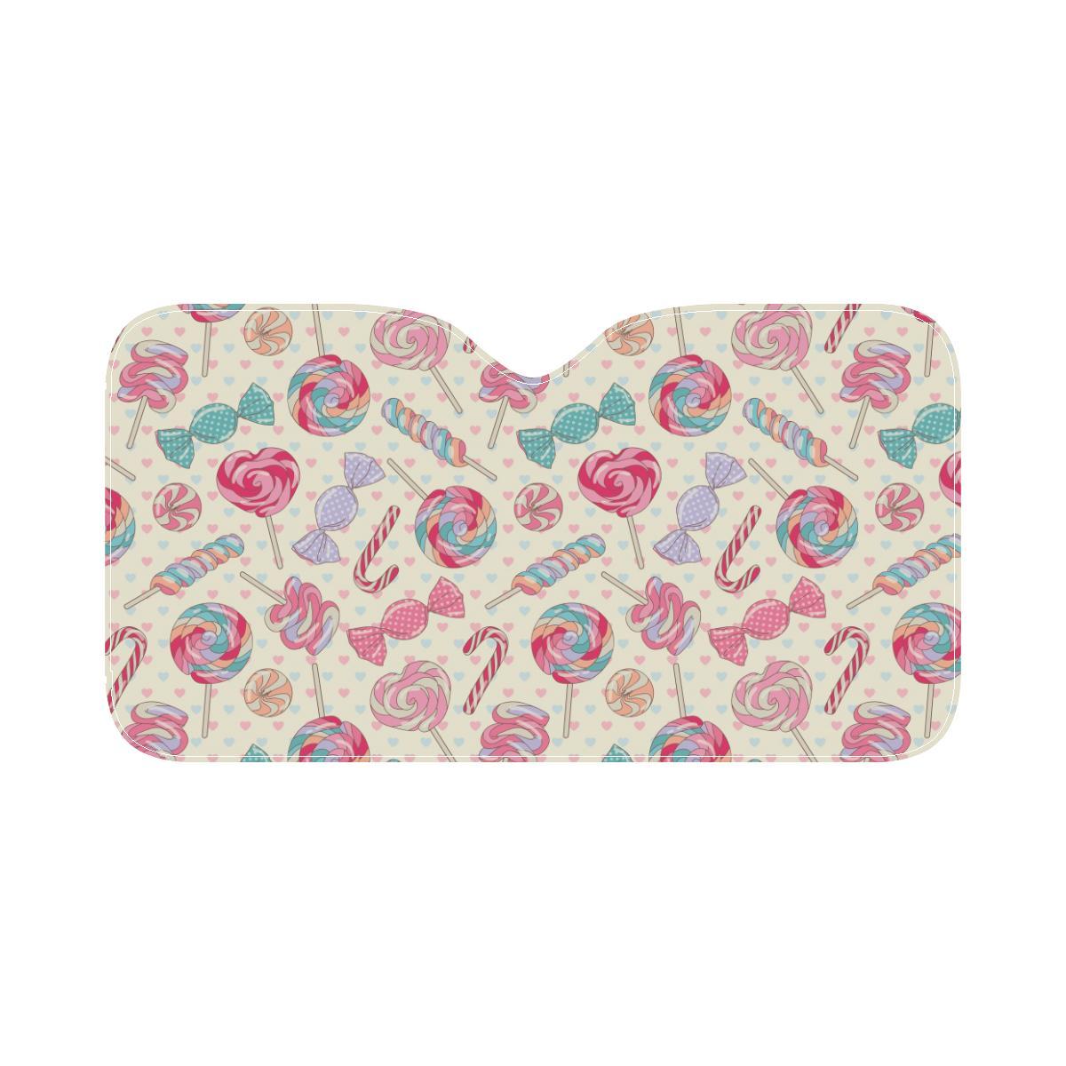 Candy Pattern Print Design CA04 Car Sun Shade-JorJune