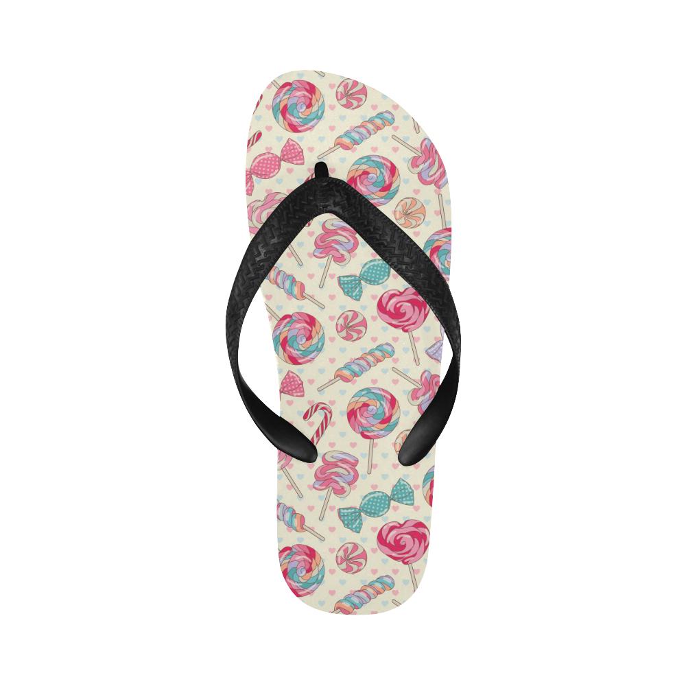 Candy Pattern Print Design CA04 Flip Flops-JorJune