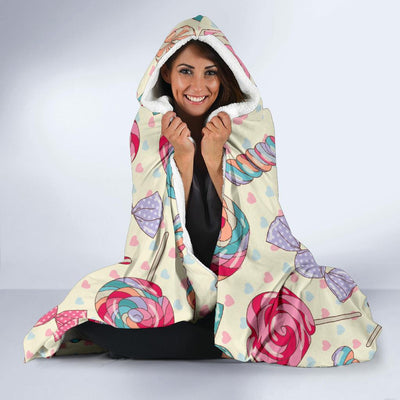 Candy Pattern Print Design CA04 Hooded Blanket-JORJUNE.COM