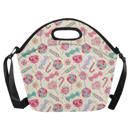 Candy Pattern Print Design CA04 Neoprene Lunch Bag-JorJune