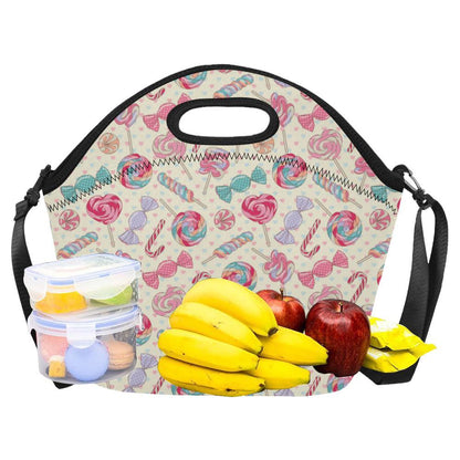 Candy Pattern Print Design CA04 Neoprene Lunch Bag-JorJune