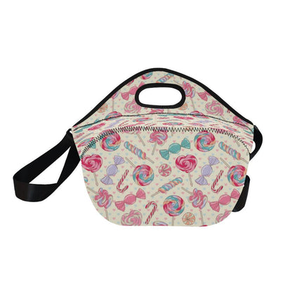 Candy Pattern Print Design CA04 Neoprene Lunch Bag-JorJune