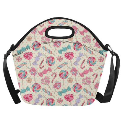 Candy Pattern Print Design CA04 Neoprene Lunch Bag-JorJune
