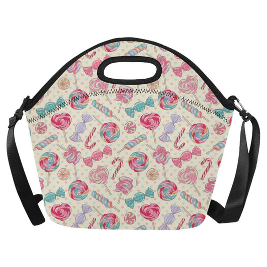 Candy Pattern Print Design CA04 Neoprene Lunch Bag-JorJune