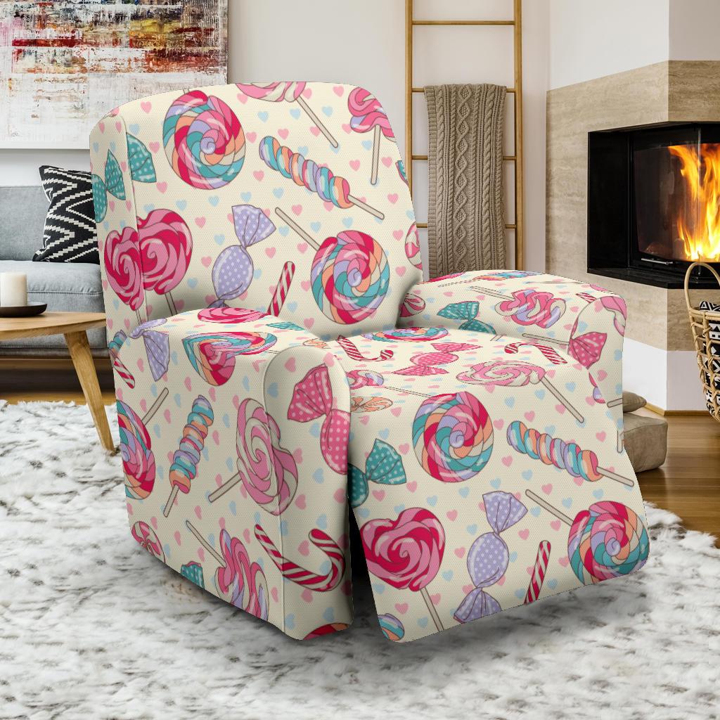 Candy Pattern Print Design CA04 Recliner Slipcover-JORJUNE.COM