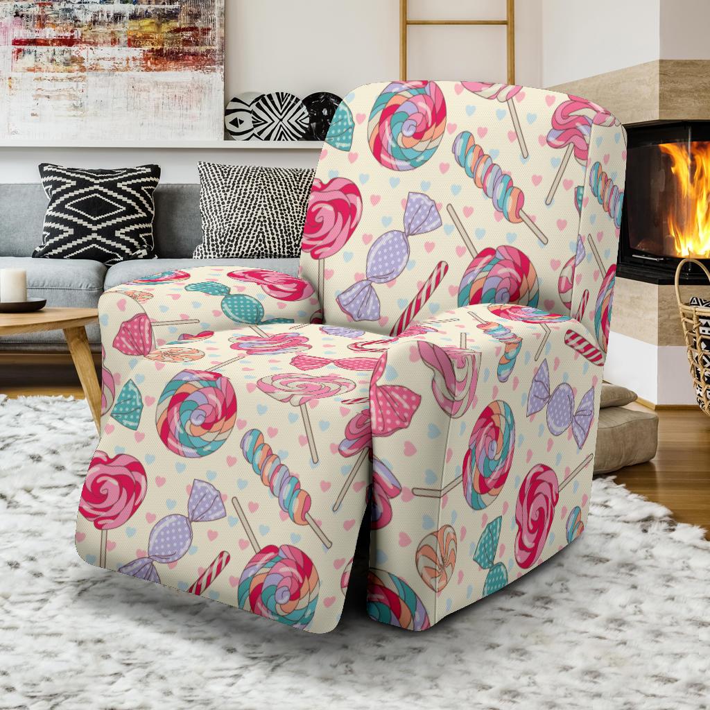 Candy Pattern Print Design CA04 Recliner Slipcover-JORJUNE.COM