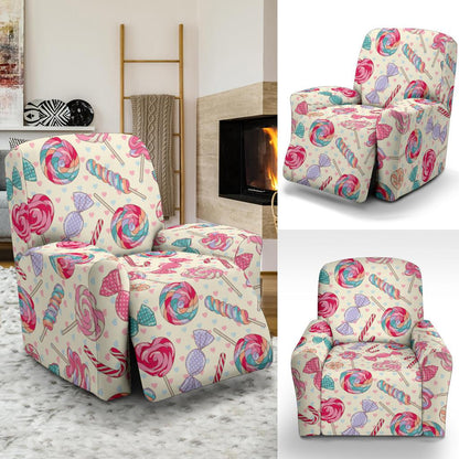 Candy Pattern Print Design CA04 Recliner Slipcover-JORJUNE.COM
