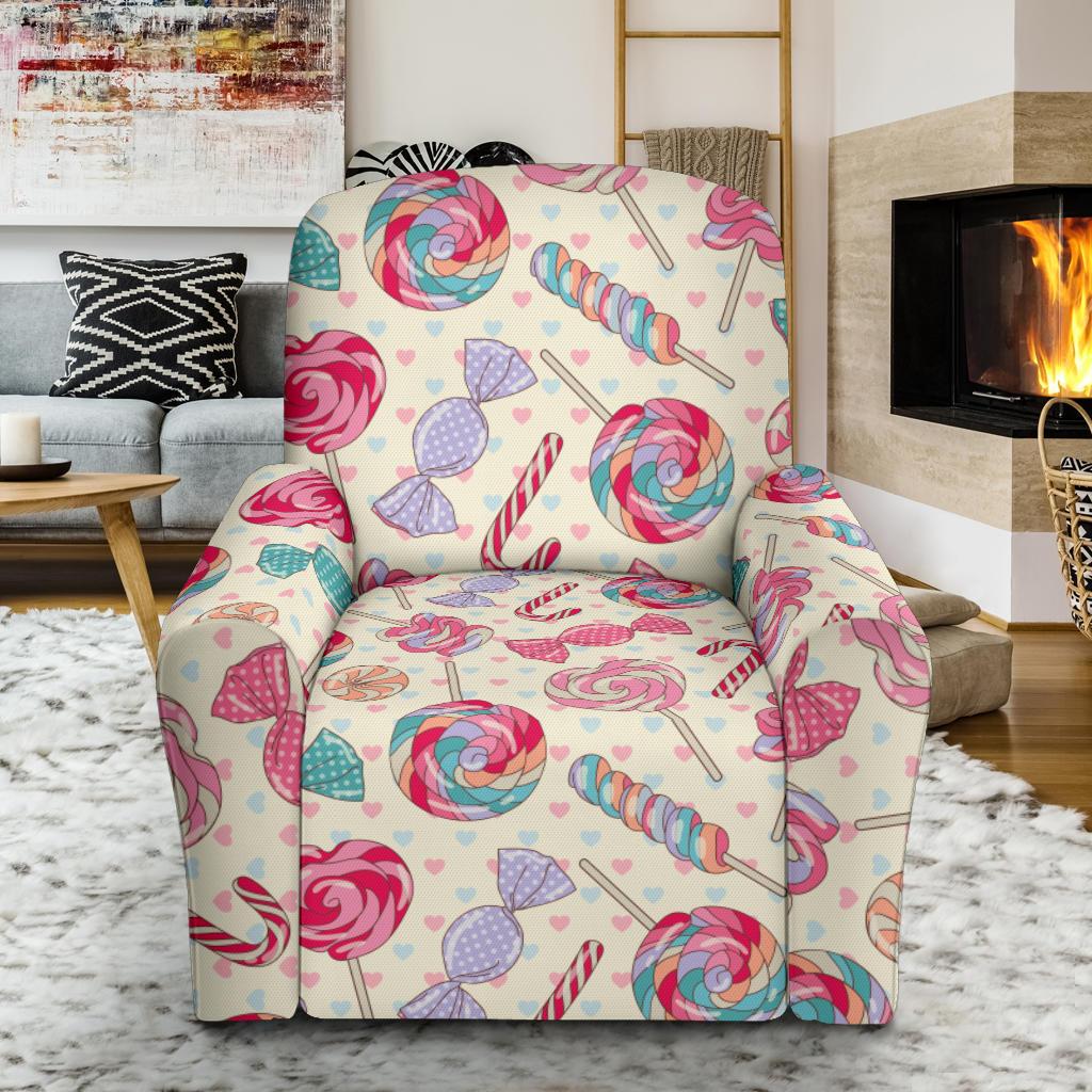 Candy Pattern Print Design CA04 Recliner Slipcover-JORJUNE.COM
