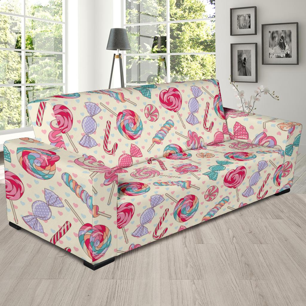 Candy Pattern Print Design CA04 Sofa Slipcover-JORJUNE.COM