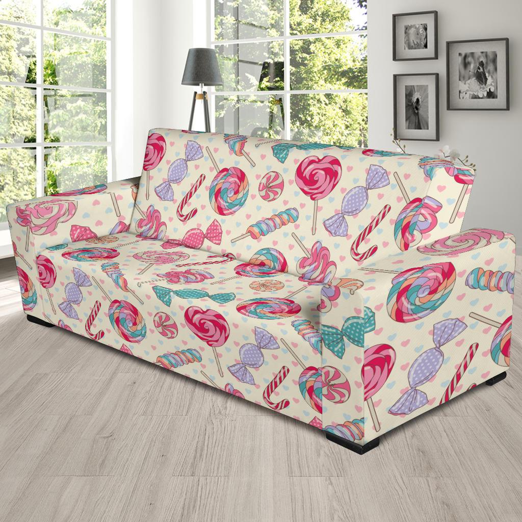 Candy Pattern Print Design CA04 Sofa Slipcover-JORJUNE.COM
