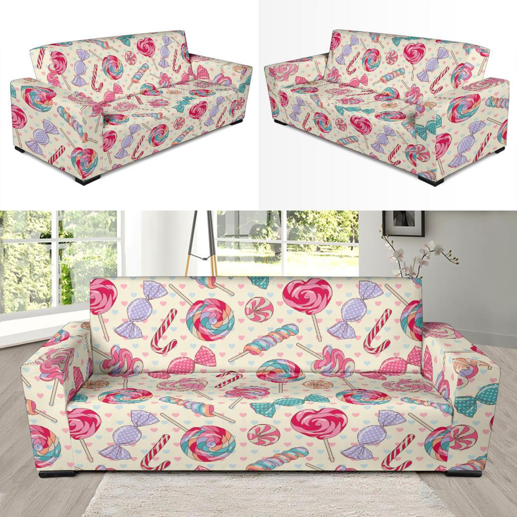 Candy Pattern Print Design CA04 Sofa Slipcover-JORJUNE.COM