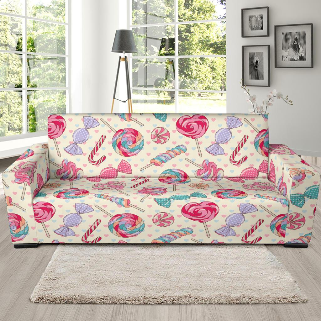 Candy Pattern Print Design CA04 Sofa Slipcover-JORJUNE.COM