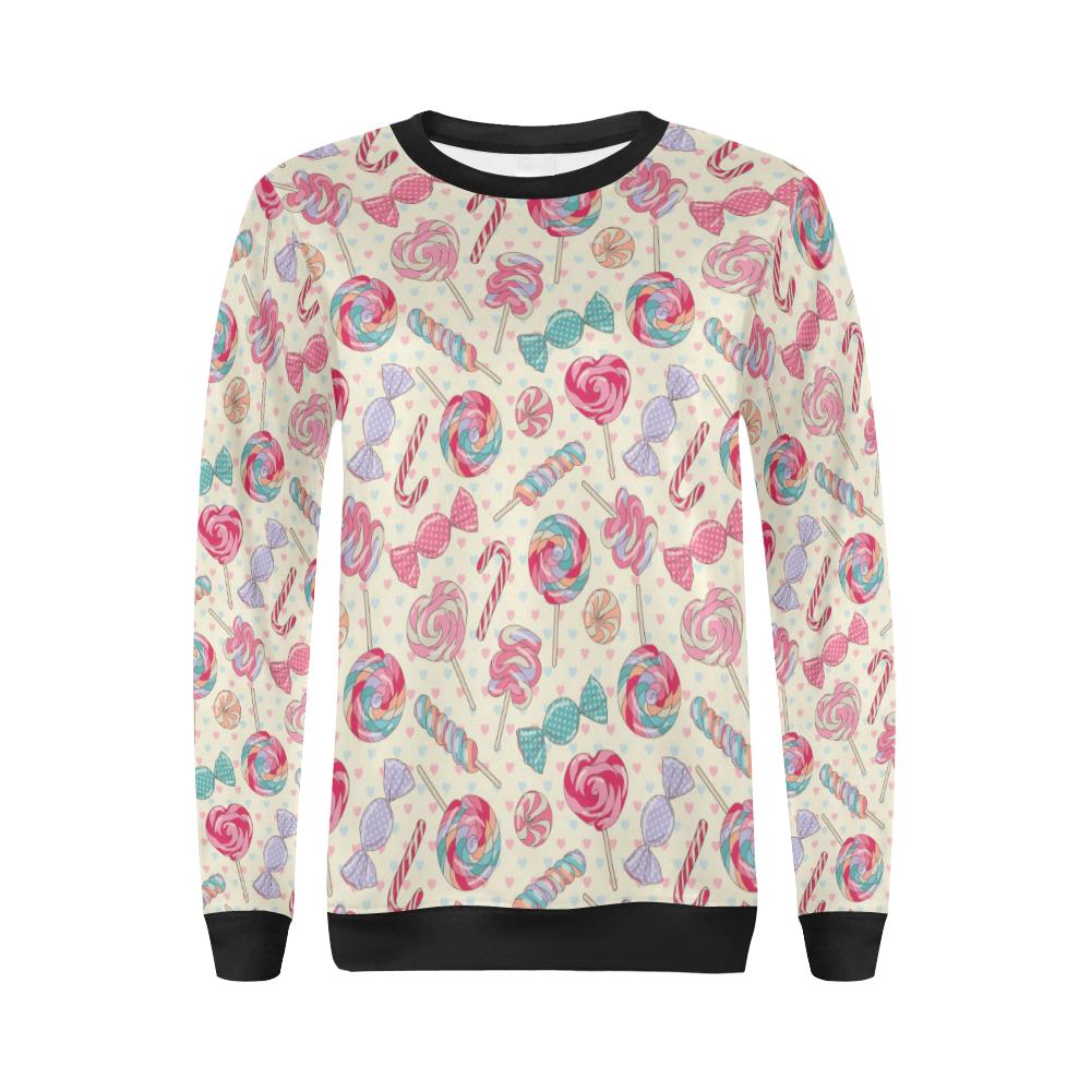 Candy Pattern Print Design CA04 Women Long Sleeve Sweatshirt-JorJune