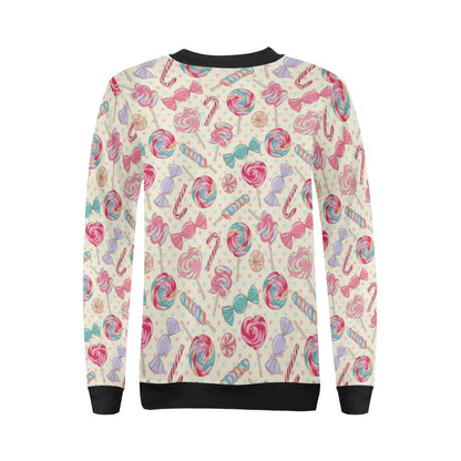 Candy Pattern Print Design CA04 Women Long Sleeve Sweatshirt-JorJune