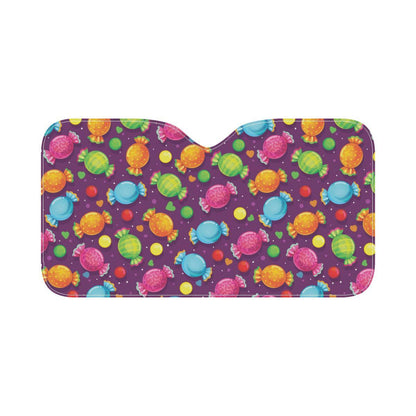 Candy Pattern Print Design CA05 Car Sun Shade-JorJune