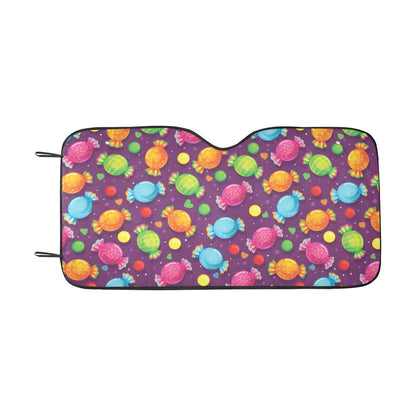 Candy Pattern Print Design CA05 Car Sun Shade-JorJune