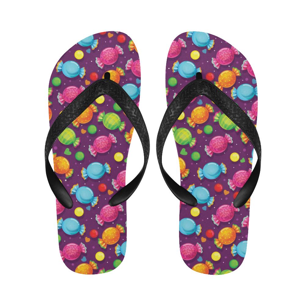 Candy Pattern Print Design CA05 Flip Flops-JorJune