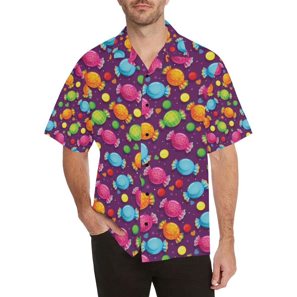 Candy Pattern Print Design CA05 Men Hawaiian Shirt-JorJune