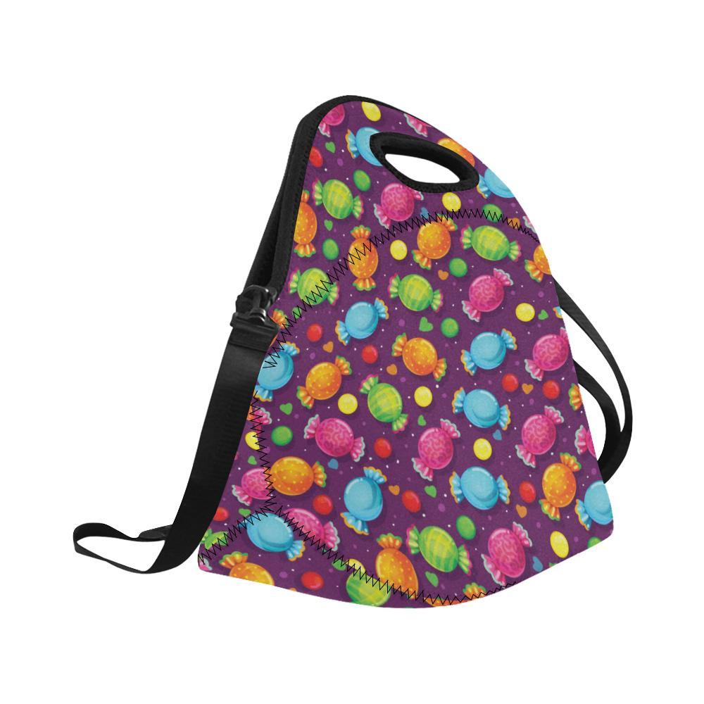 Candy Pattern Print Design CA05 Neoprene Lunch Bag-JorJune