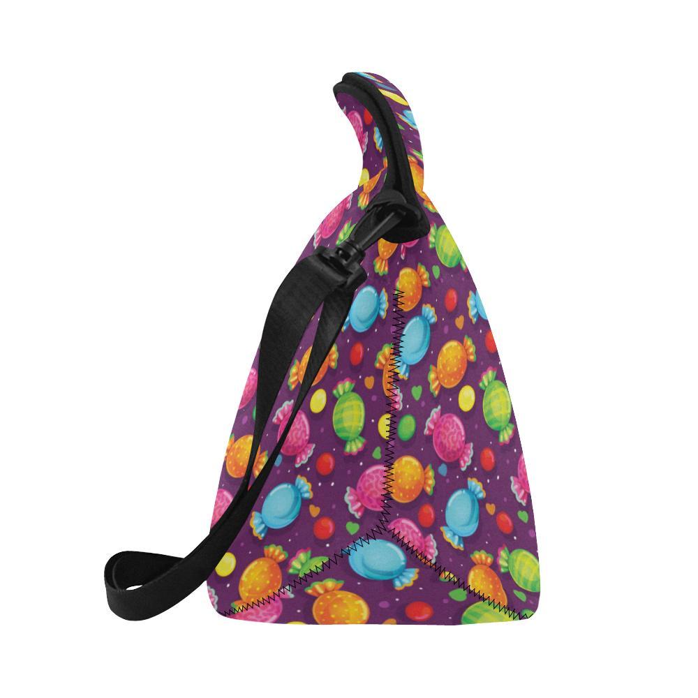 Candy Pattern Print Design CA05 Neoprene Lunch Bag-JorJune