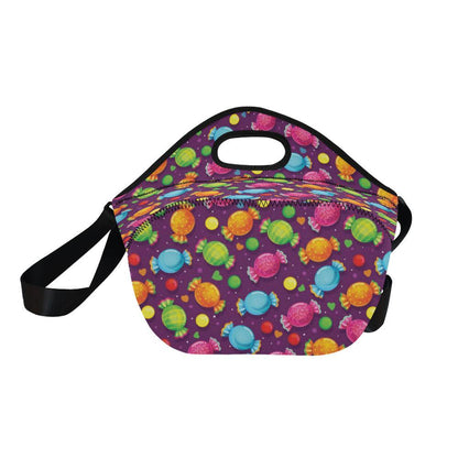 Candy Pattern Print Design CA05 Neoprene Lunch Bag-JorJune