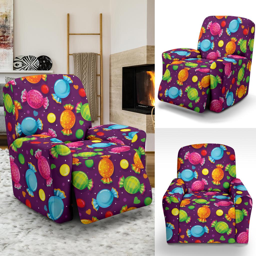 Candy Pattern Print Design CA05 Recliner Slipcover-JORJUNE.COM