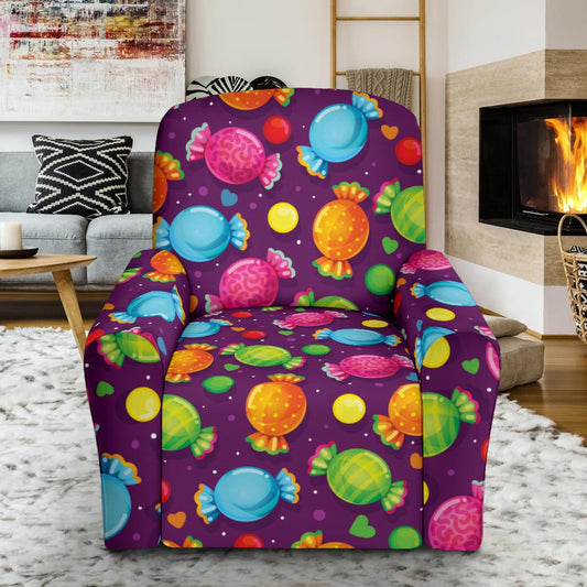 Candy Pattern Print Design CA05 Recliner Slipcover-JORJUNE.COM