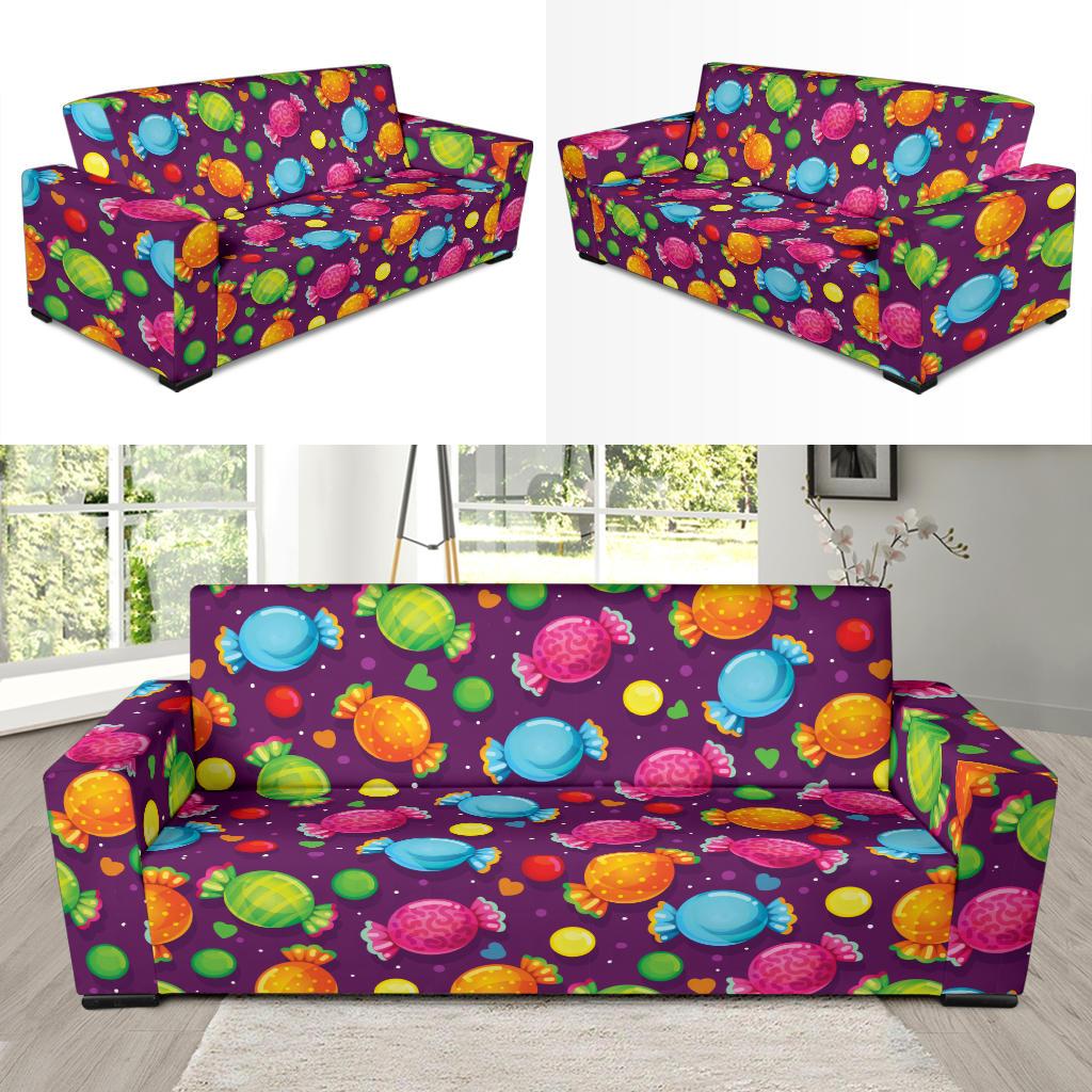 Candy Pattern Print Design CA05 Sofa Slipcover-JORJUNE.COM