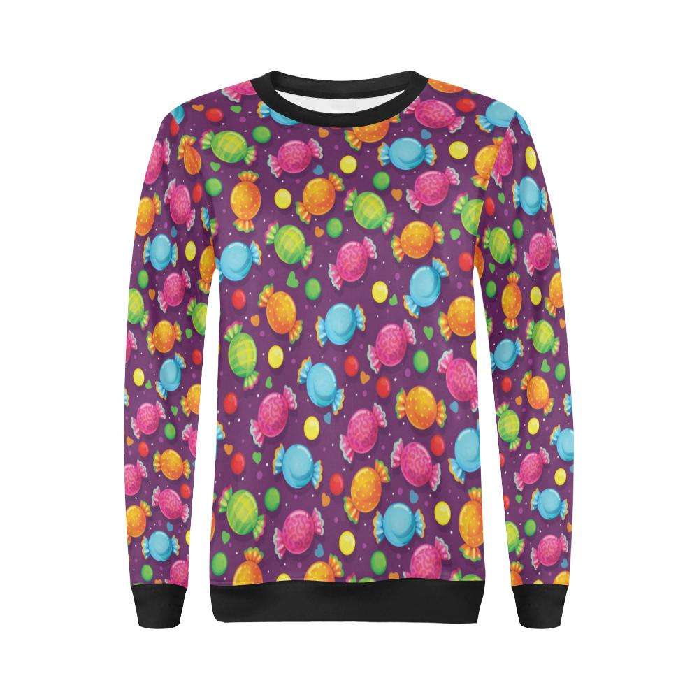 Candy Pattern Print Design CA05 Women Long Sleeve Sweatshirt-JorJune