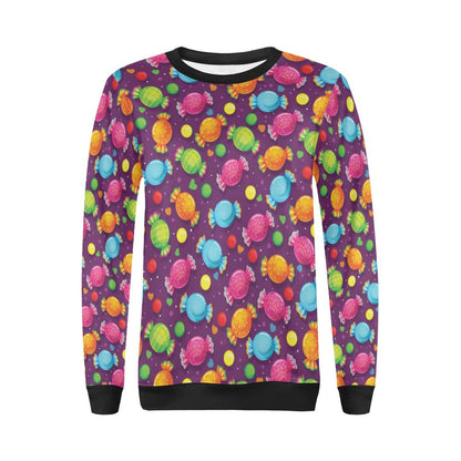 Candy Pattern Print Design CA05 Women Long Sleeve Sweatshirt-JorJune
