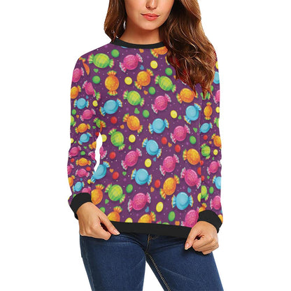 Candy Pattern Print Design CA05 Women Long Sleeve Sweatshirt-JorJune