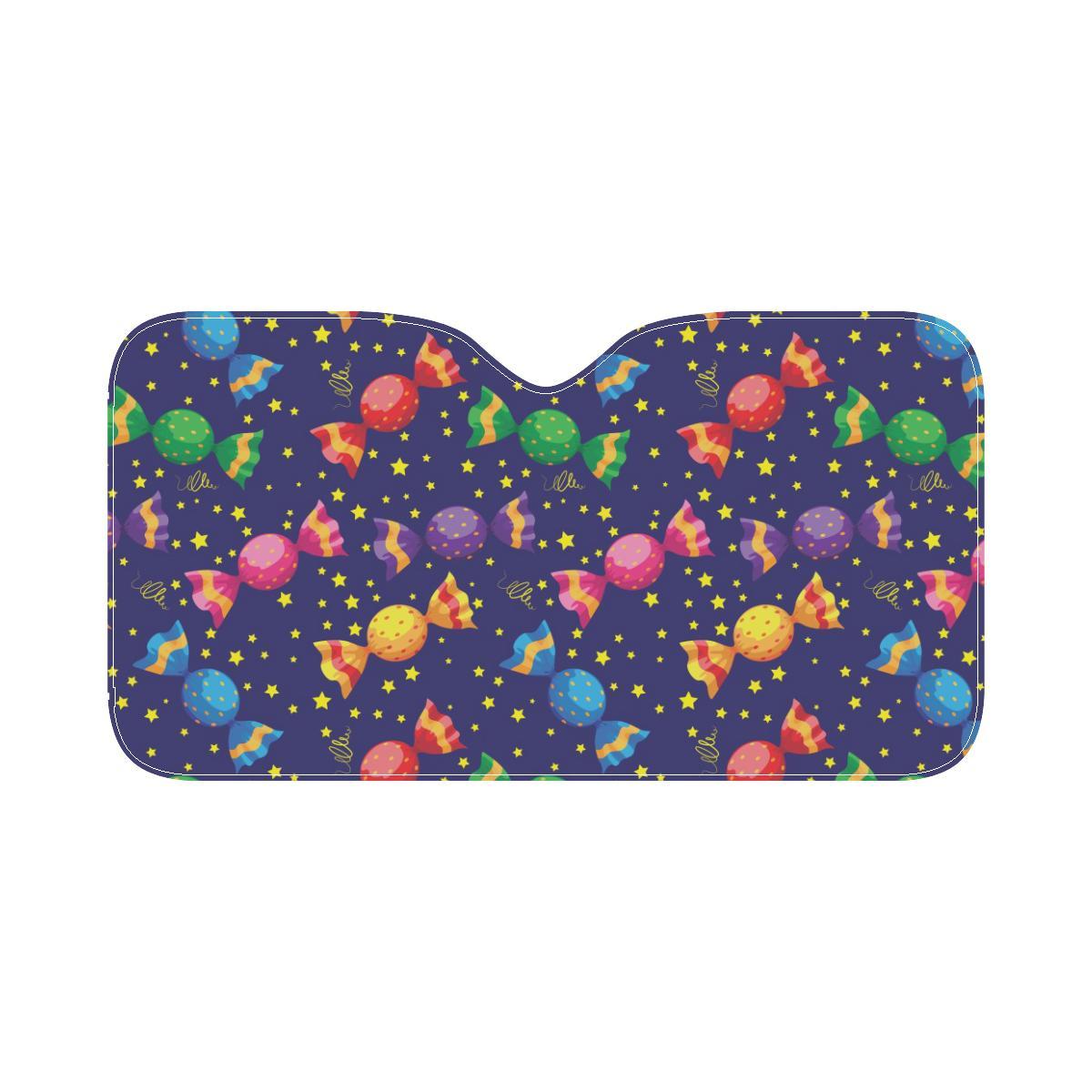 Candy Pattern Print Design CA06 Car Sun Shade-JorJune