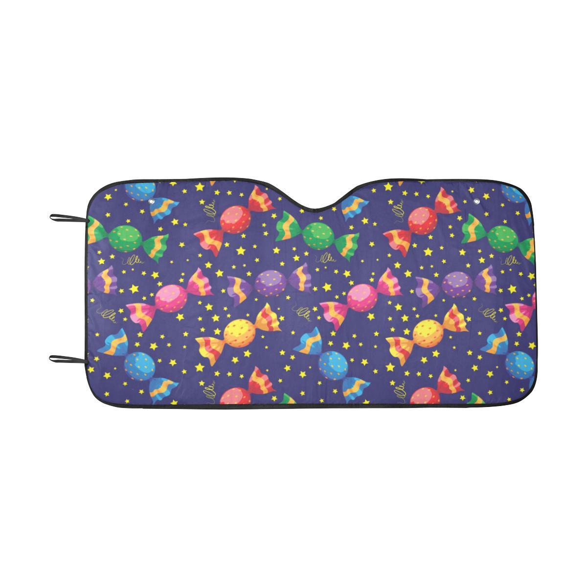 Candy Pattern Print Design CA06 Car Sun Shade-JorJune