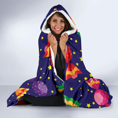 Candy Pattern Print Design CA06 Hooded Blanket-JORJUNE.COM